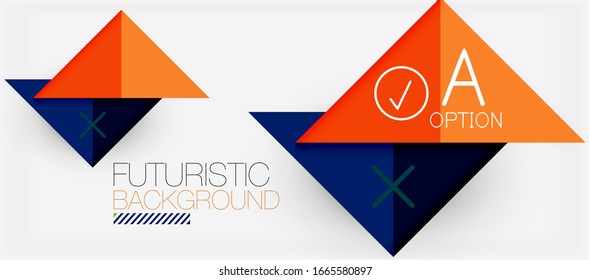 Fondo abstracto, información de papel multicolor geométrico empresarial - marcos triangulares para texto, iconos o gráficos en fondo claro con espacio de copia. Ilustración De Vector Para Papel De Fondo De Pantalla, Banner