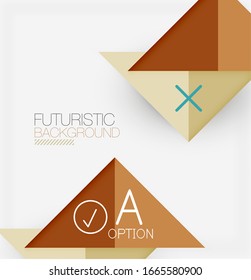 Fundo abstrato, empresa geométrica multicolor papel infográfico - quadros triangulares para texto, ícones ou gráficos no fundo claro com copyspace. Ilustração De Vetor Para Papel De Parede, Faixa