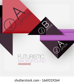 Fondo abstracto, información de papel multicolor geométrico empresarial - marcos triangulares para texto, iconos o gráficos en fondo claro con espacio de copia. Ilustración De Vector Para Papel De Fondo De Pantalla, Banner