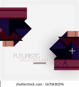 Fondo abstracto, información de papel multicolor geométrico empresarial - marcos triangulares para texto, iconos o gráficos en fondo claro con espacio de copia. Ilustración De Vector Para Papel De Fondo De Pantalla, Banner