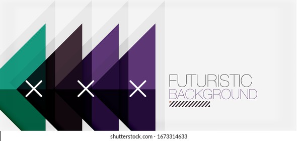 Fundo abstrato, empresa geométrica multicolor papel infográfico - quadros triangulares para texto, ícones ou gráficos no fundo claro com copyspace. Ilustração De Vetor Para Papel De Parede, Faixa