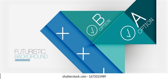 Fondo abstracto, información de papel multicolor geométrico empresarial - marcos triangulares para texto, iconos o gráficos en fondo claro con espacio de copia. Ilustración De Vector Para Papel De Fondo De Pantalla, Banner
