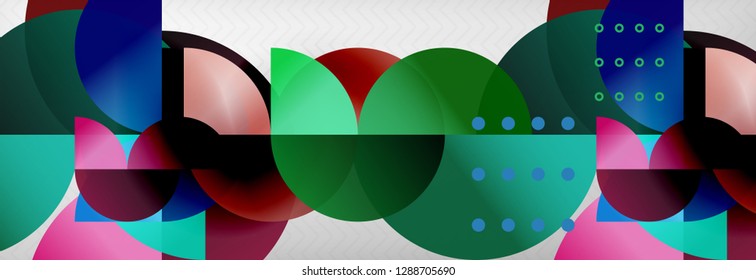 Abstract background, geometric circle composition, vector illustration