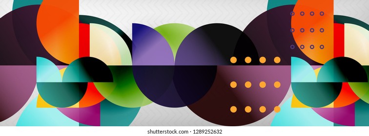 Abstract background, geometric circle composition, vector illustration
