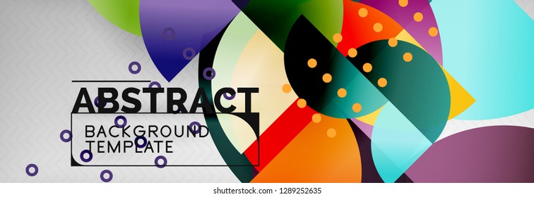 Abstract background, geometric circle composition, vector illustration