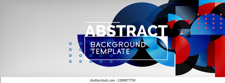 Fondo abstracto, composición de círculo geométrico, ilustración vectorial