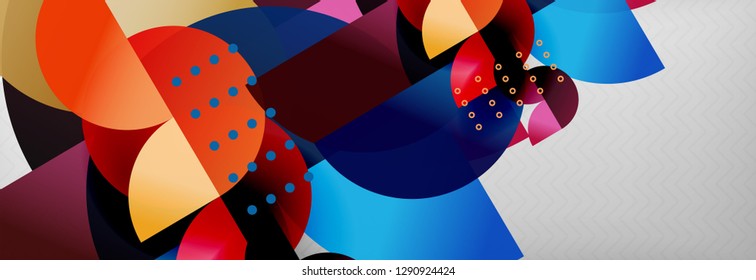 Abstract background, geometric circle composition, vector illustration