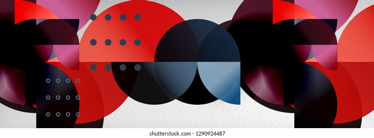Abstract background, geometric circle composition, vector illustration