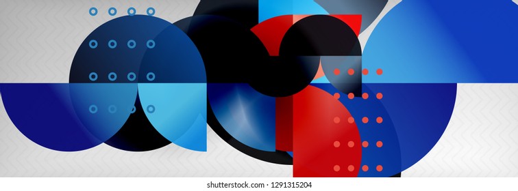 Abstract background, geometric circle composition, vector illustration