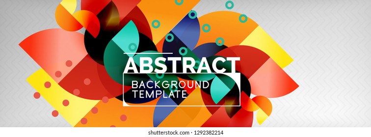 Abstract background, geometric circle composition, vector illustration