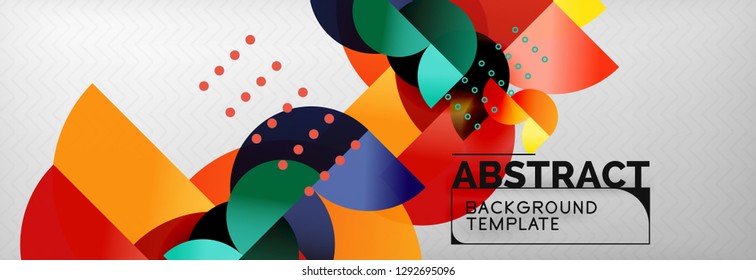 Abstract background, geometric circle composition, vector illustration