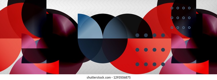 Abstract background, geometric circle composition, vector illustration