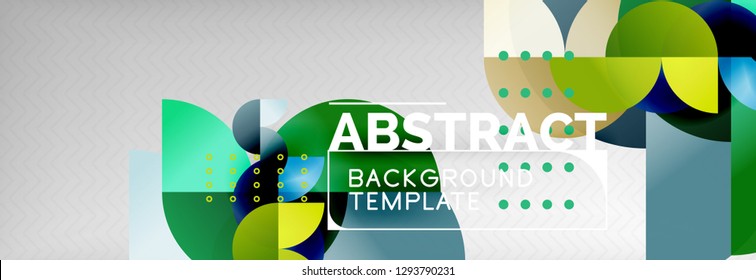 Abstract background, geometric circle composition, vector illustration