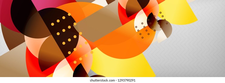 Abstract background, geometric circle composition, vector illustration