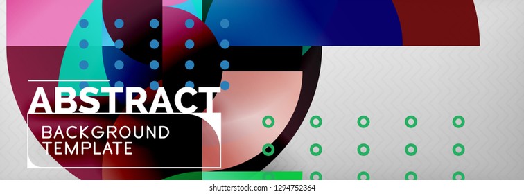 Abstract background, geometric circle composition, vector illustration