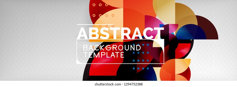 Abstract background, geometric circle composition, vector illustration