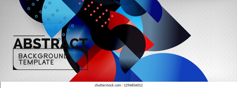 Abstract background, geometric circle composition, vector illustration