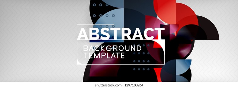 Abstract background, geometric circle composition, vector illustration