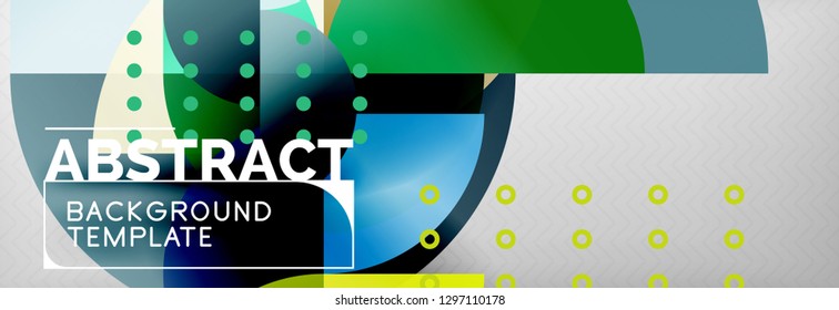 Abstract background, geometric circle composition, vector illustration