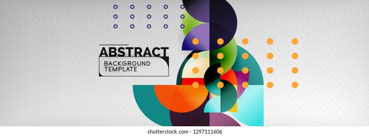 Abstract background, geometric circle composition, vector illustration