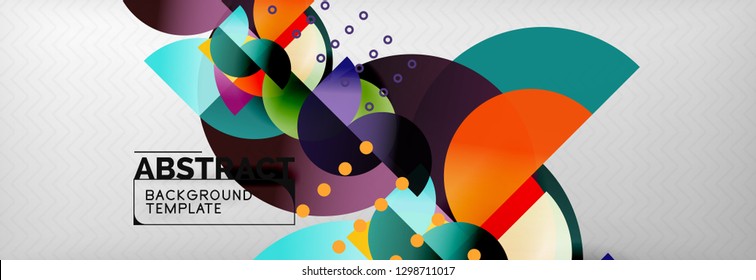 Abstract background, geometric circle composition, vector illustration