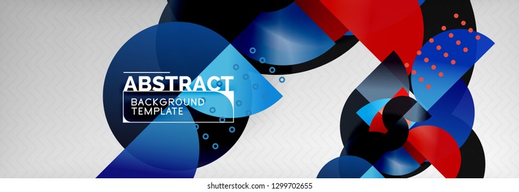 Fondo abstracto, composición de círculo geométrico, ilustración vectorial