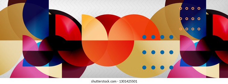 Abstract background, geometric circle composition, vector illustration