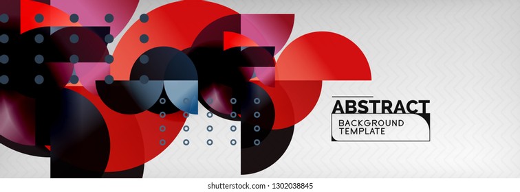 Abstract background, geometric circle composition, vector illustration