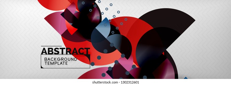 Abstract background, geometric circle composition, vector illustration