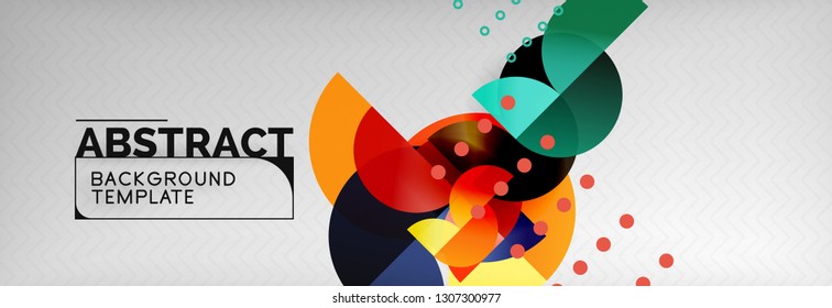Abstract background, geometric circle composition, vector illustration