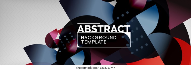 Abstract background, geometric circle composition, vector illustration
