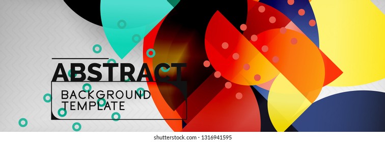 Abstract background, geometric circle composition, vector illustration