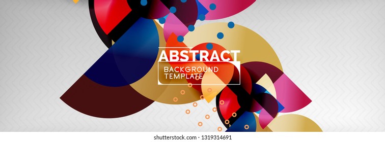 Abstract background, geometric circle composition, vector illustration