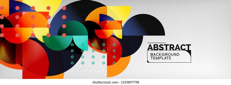 Abstract background, geometric circle composition, vector illustration