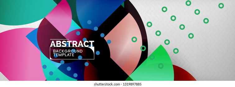 Abstract background, geometric circle composition, vector illustration