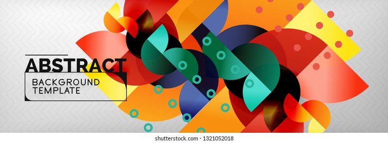 Abstract background, geometric circle composition, vector illustration