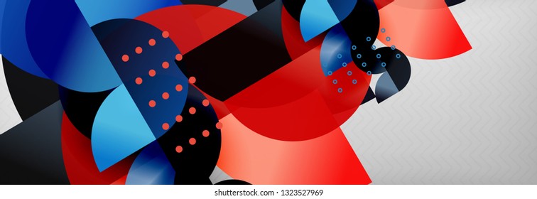 Abstract background, geometric circle composition, vector illustration