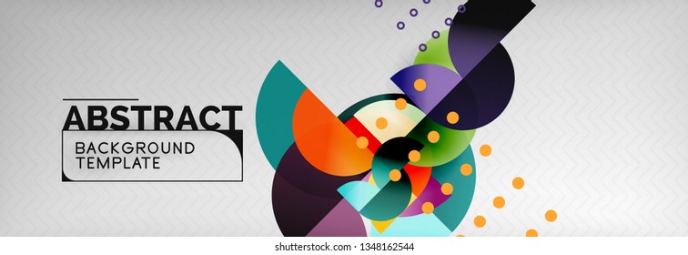 Abstract background, geometric circle composition, vector illustration