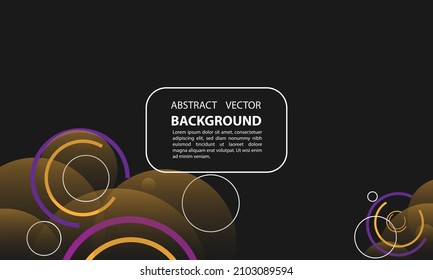 abstract background geometric circle gradient futuristic orange and purple color with elegant style, for posters, banners, and others, vector design copy space area eps 10