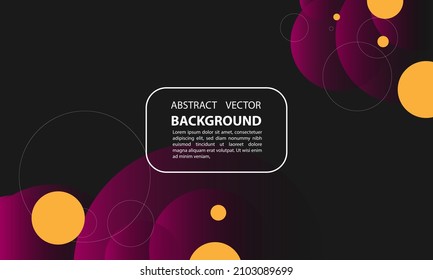 abstract background geometric circle gradient futuristic orange and purple color with elegant style, for posters, banners, and others, vector design copy space area eps 10