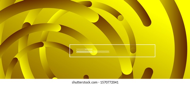 Antecedentes abstractos. Círculos geométricos y gradiente de fluidos. Diseño de línea, ilustración digital de alta tecnología tecnológica. Ilustración vectorial para papel de escritorio, pancarta, fondo, tarjeta, ilustración del libro, aterrizaje