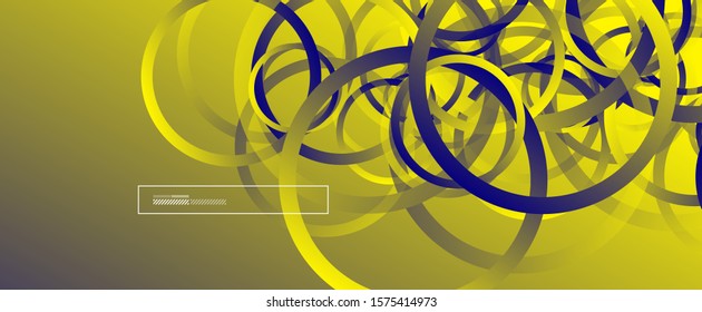 Antecedentes abstractos. Círculos geométricos y gradiente de fluidos. Diseño de línea, ilustración digital de alta tecnología tecnológica. Ilustración vectorial para papel de escritorio, pancarta, fondo, tarjeta, ilustración del libro, aterrizaje