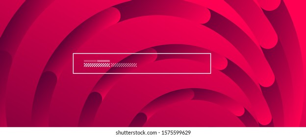 Abstract background. Geometric circles and fluid gradient. Line design, technology hi-tech digital illustration. Vector Illustration For Wallpaper, Banner, Background, Card, Book Illustration, landing