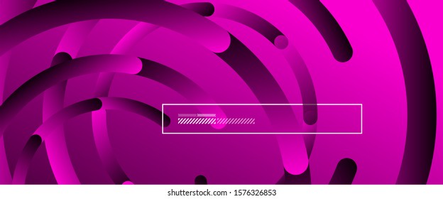 Abstrakter Hintergrund. Geometrische Kreise und Gefälle. Line Design, Technologie High-Tech Digital Illustration. Vektorgrafik für Bildschirmhintergründe, Banner, Hintergrund, Karte, Buchillustration, Landung