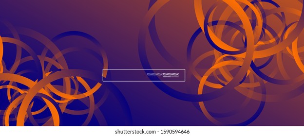 Abstrakter Hintergrund. Geometrische Kreise und Gefälle. Line Design, Technologie High-Tech Digital Illustration. Vektorgrafik für Bildschirmhintergründe, Banner, Hintergrund, Karte, Buchillustration, Landung