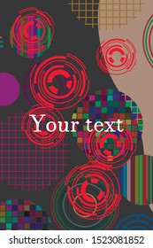 Abstract background with geometric circles. Vector illustration