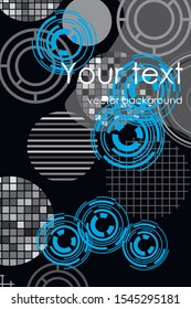 Abstract background with geometric circles. Vector illustration