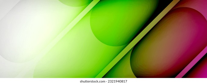 Abstract background - geometric composition created with lights and shadows. Technology or business digital template