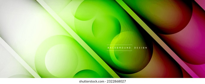 Abstract background - geometric composition created with lights and shadows. Technology or business digital template