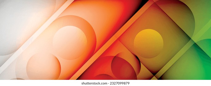 Abstract background - geometric composition created with lights and shadows. Technology or business digital template